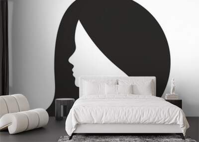 Woman, hair vector icon Wall mural