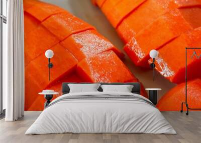 orange jelly papaya  Wall mural