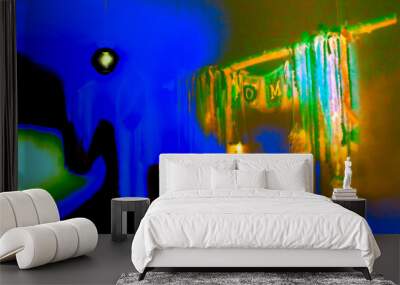 background with bubbles Wall mural