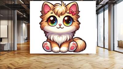  Vector cute cat illustration Wall mural