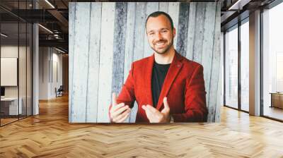 male model in front of the camera Wall mural