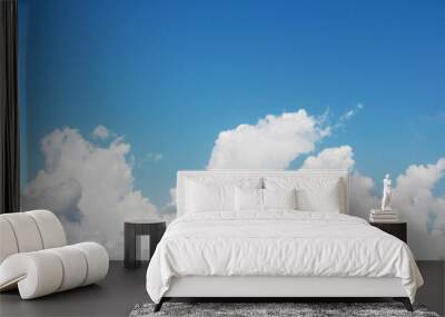 blue sky with clouds Wall mural