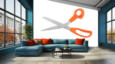 scissors isolated on white background Wall mural