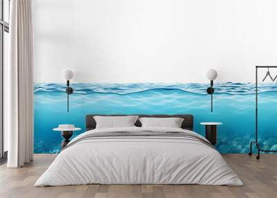 Calming water isolated on transparent background Wall mural