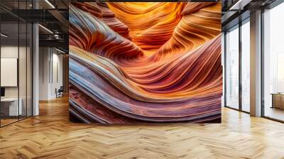 Abstract swirling patterns and rich hues of sandstone formation , nature, geological, beauty, texture, earth, abstract Wall mural