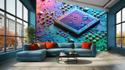 computer circuit board Wall mural