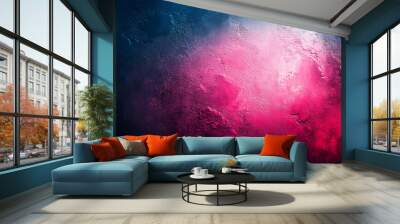 Pink and Blue Grunge Wall Texture with Light Effect Wall mural