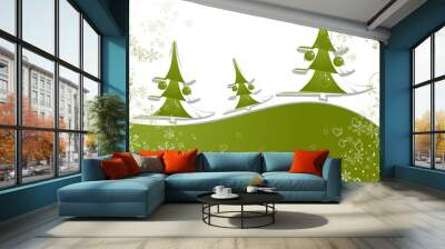 Christmas background Wall mural