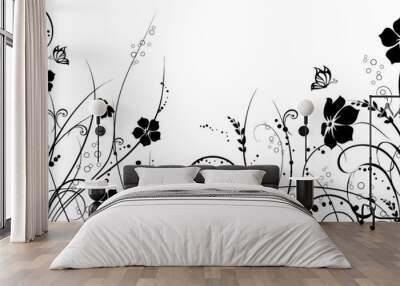 floral background. Wall mural