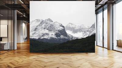 Beautiful landscape view of the mountains in Antarctica Wall mural