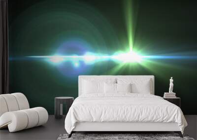 bright coloured flashes on a black background Wall mural