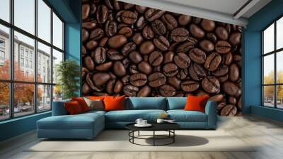 Freshly roasted arabica coffee beans Wall mural