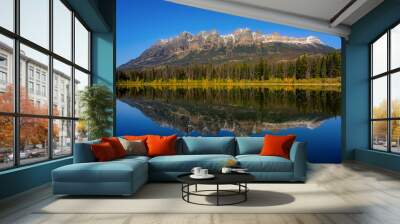 Yellowhead Lake, Jasper Alberta Kanada ,Yellowhead Mountain, Lucerne Peak Wall mural