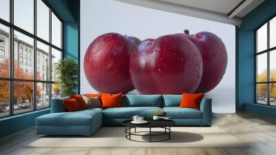 
Freshness and sweetness of ripe plum, a healthy summer snack generated Wall mural