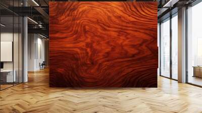 A close up of a wooden surface with a grainy texture. The wood appears to be aged and has a warm, natural color. Concept of warmth and comfort, as well as a connection to nature. Wall mural