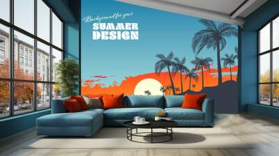 Background for your summer design Wall mural