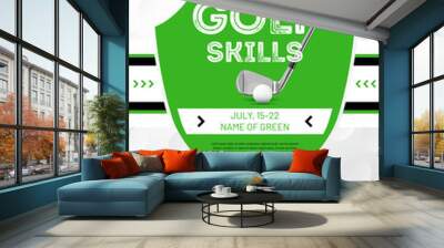 Background or template for your golf design Wall mural