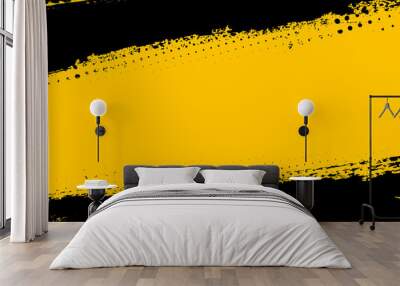 Black and yellow grungy background with place for your text Wall mural