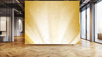 Stars golden vector background with place for your text Wall mural