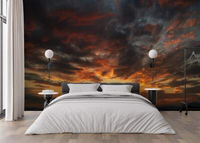 Beautiful sunset and clouds Wall mural