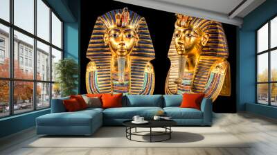 Tutankhamun's golden burial mask Wall mural