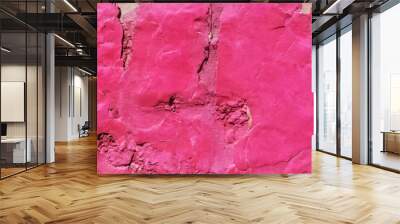 Hot pink plastered wall texture Wall mural