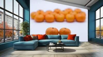 number two,oranges fruit Wall mural