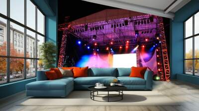   colourful   lighting  bright   the   concert    stage Wall mural