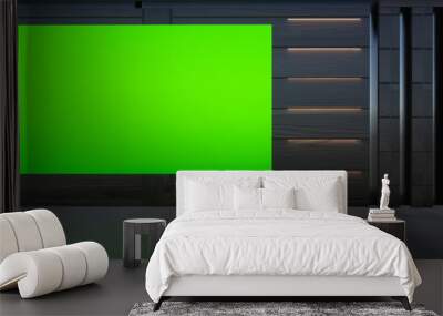 virtual studio set with green screen shot 3d illustration	 Wall mural