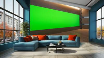 virtual studio set with green screen shot 3d illustration Wall mural