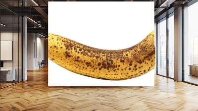 Yellow very ripe (overripe) banana isolated on transparent background cutout PNG Wall mural