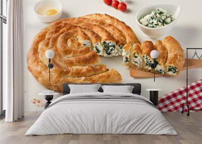 Bosnian pie with spinach Wall mural