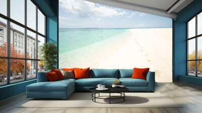 Beautiful tropical white sand beach and sea Wall mural