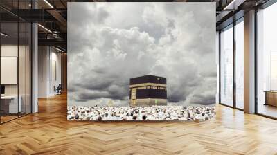 Mecca with dynamic clouds background Wall mural