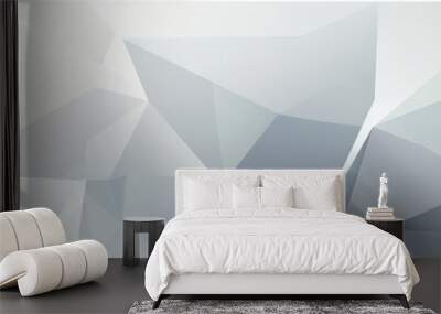 Abstract background for an innovation program proposal with combination of white and light grey colour in geometrical design Wall mural