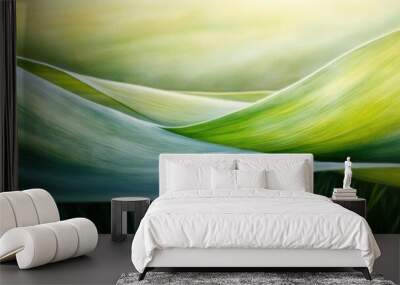 Beautiful green leaf botanical background in soft pastel colors	
 Wall mural