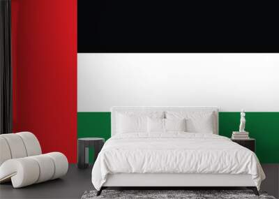 United Arab Emirates Flag flat vector illustration.  Wall mural