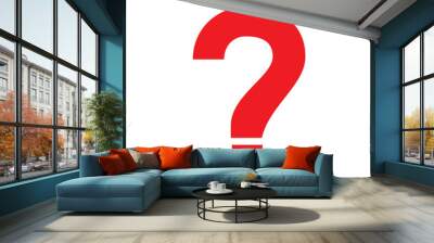 red question mark Wall mural