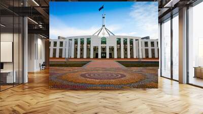 This is the Australian Parliament House in Canberra. Which was the world's most expensive building when it was completed in 1988. Wall mural