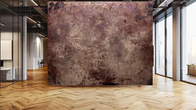 An image of a real aluminum metal surface with numerous scratches, grunge, and rust.  Wall mural