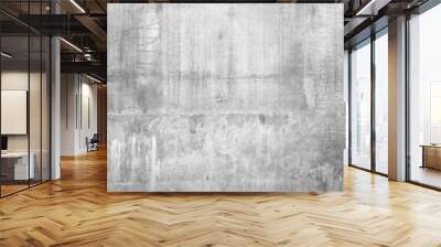 Real grey concrete wall with rough cracked grunge textures Wall mural