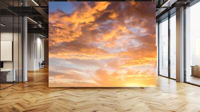 Golden Sunset Sky Wall mural