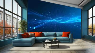 Abstract blue technology illustration background Wall mural