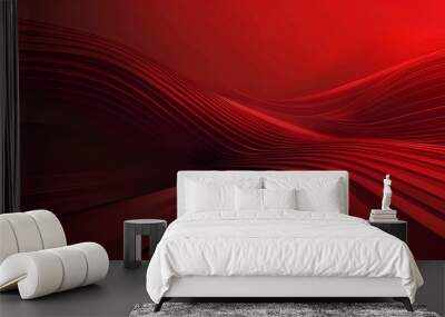 Abstract red technology illustration background Wall mural