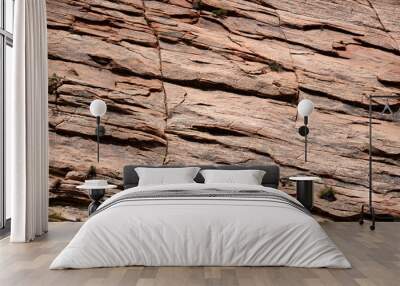 Background texture of sandstone cliffs Wall mural