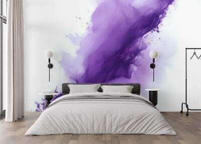 White background with abstract purple color Wall mural