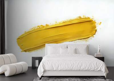 Yellow lipstick cosmetics beauty concept illustration on neutral background Wall mural