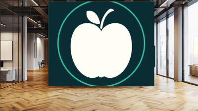 Apple trendy icon real abstract vector illustration colorful artwork beautiful design Wall mural