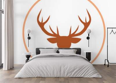 Deer head trendy icon wonderful abstract vector illustration colorful artwork design Wall mural