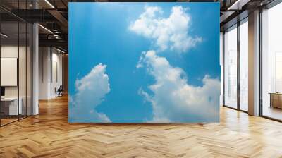 Natural sky beautiful blue and white texture background Wall mural